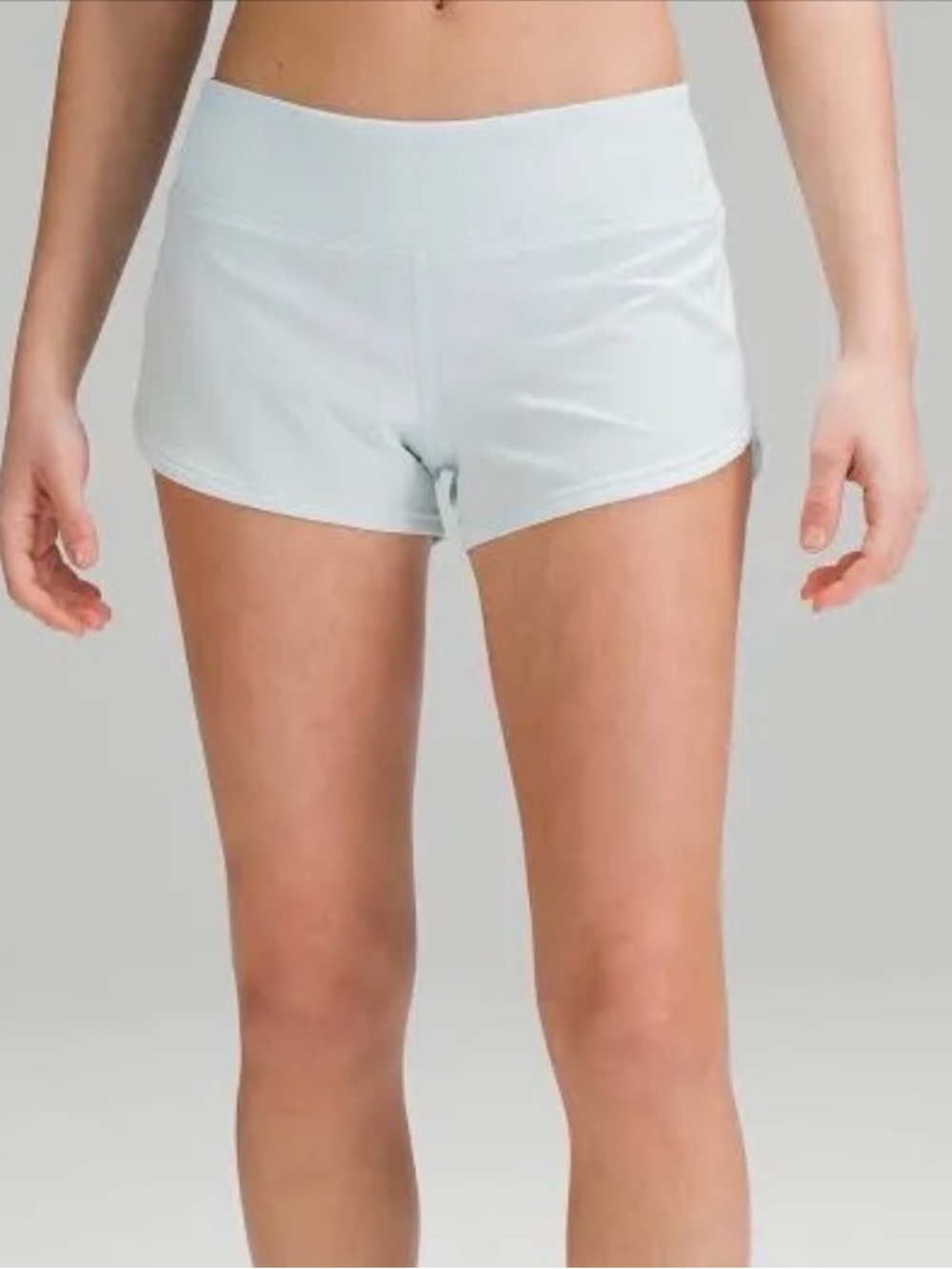 Lululemon Speed Up Short Low Rise 2.5" Women Size 2 Pastel Blue *STAINED*